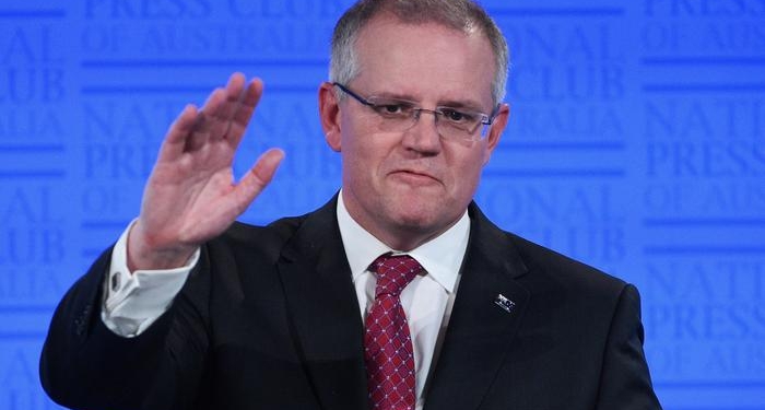 Australian Federal Treasurer Scott Morrison speaks at the National Press Club in Canberra, Wednesday, Feb. 17, 2016. (AAP Image/Mick Tsikas) NO ARCHIVING