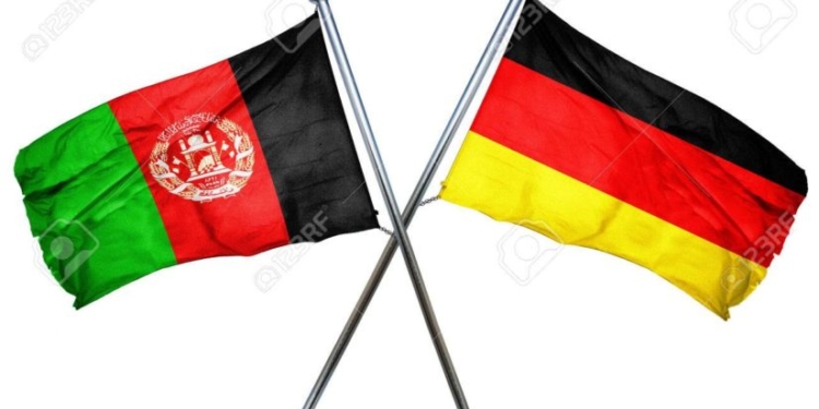 Afghanistan flag combined with germany flag