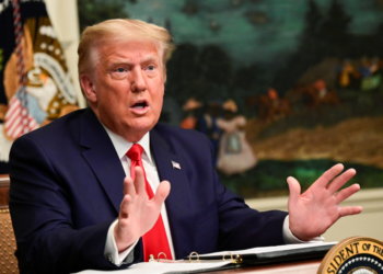 U.S. President Donald Trump speaks to reporters after he participated in a Thanksgiving video teleconference with members of the military forces at the White House in Washington, U.S., November 26, 2020.  REUTERS/Erin Scott