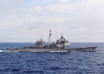The guided-missile cruiser USS Chancellorsville (CG 62) transits the Philippine Sea, June 18, 2016. The U.S. Navy is sailing the USS Chancellorsville and the USS Antietam warships through the Taiwan Strait Sunday, Aug. 28, 2022, in the first such transit publicized since U.S. House Speaker Nancy Pelosi visited Taiwan earlier in August, at a time where tensions have kept the waterway particularly busy. (Mass Communication Specialist 2nd Class Ryan J. Batchelder/U.S. Navy via AP)