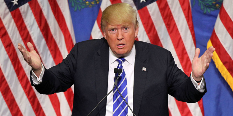 LAS VEGAS, NV - OCTOBER 08:  Republican presidential candidate Donald Trump speaks during a campaign rally at the Treasure Island Hotel & Casino on October 8, 2015 in Las Vegas, Nevada.  During the rally, Trump said people were giving him credit for helping force Kevin McCarthy to bow out of the race for Speaker of the House.  (Photo by Isaac Brekken/Getty Images)