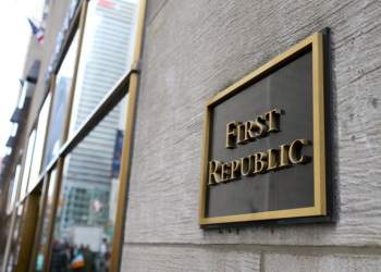 General View of First Republic Bank offices location in New York City, NY, USA on March 17, 2023. Eleven of the biggest banks in the country announced a $ 30 billion rescue package for First Republic Bank on Thursday, in an effort to prevent the California-based bank from becoming the third bank to fail in less than a week. Photo by Charles Guerin/ABACAPRESS.COM