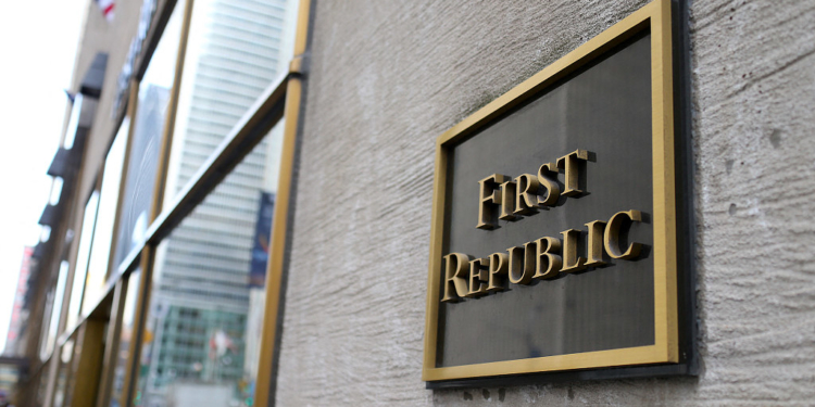 General View of First Republic Bank offices location in New York City, NY, USA on March 17, 2023. Eleven of the biggest banks in the country announced a $ 30 billion rescue package for First Republic Bank on Thursday, in an effort to prevent the California-based bank from becoming the third bank to fail in less than a week. Photo by Charles Guerin/ABACAPRESS.COM