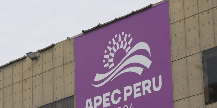 The national police force presents security technology during the Asia-Pacific Economic Cooperation (APEC) summit, at the Ministry of Culture in Lima, Peru, Monday, Nov. 11, 2024. (AP Photo/Silvia Izquierdo)