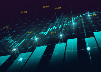 Stock market or forex trading graph in graphic concept suitable for financial investment or Economic trends business idea and all art work design. Abstract finance background