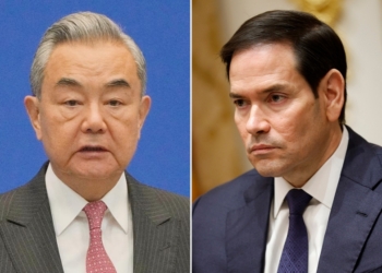 Chinese Foreign Minister Wang Yi delivers his opening remarks at the Lanting Forum on Improving Global Governance to Build a Community with a Shared Future for Humanity, at the Ministry of Foreign Affairs office, in Beijing, Monday, Oct. 27, 2025. (AP Photo/Andy Wong)