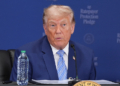 President Donald Trump speaks at the Environmental Protection Agency (EPA) Thursday, July 23, 2026, in Washington. (AP Photo/Alex Brandon)