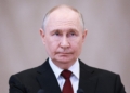 KAZAKHSTAN, ASTANA - MAY 29, 2026: Russia's President Vladimir Putin gives a press briefing following a meeting of the Supreme Eurasian Economic Council. Alexander Shcherbak/TASS