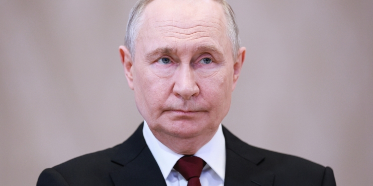 KAZAKHSTAN, ASTANA - MAY 29, 2026: Russia's President Vladimir Putin gives a press briefing following a meeting of the Supreme Eurasian Economic Council. Alexander Shcherbak/TASS