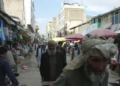 Kabul Main Bazar. Street Venders and Traders.