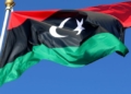 SAINT PETERSBURG, RUSSIA - 2026/04/02: The national flag of the State of Libya, fluttering in the wind on a flagpole in Saint Petersburg. (Photo by Maksim Konstantinov/SOPA Images/LightRocket via Getty Images)